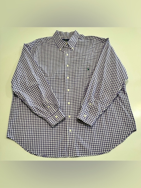 Ralph Lauren Other - Ralph Lauren Shirt Men Size 2XB Big LS Button Up Classic Fit Gingham Purple Pony